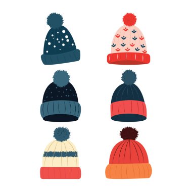 Şirin Sıcak Kış Örgü Şapka Koleksiyonu Pom Pom Balosu