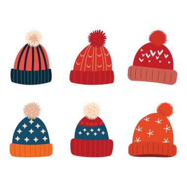 Şirin Sıcak Kış Örgü Şapka Koleksiyonu Pom Pom Balosu