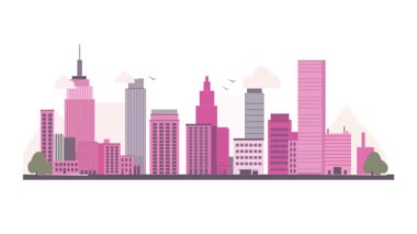 Modern Şehir Gökdelen Binaları ile Şehir Manzarası