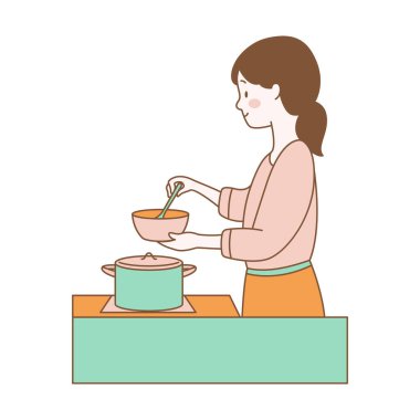 Şirin Kız Çizgi Film Karakteri Mutfakta Pan 'la Yemek Pişiriyor