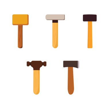 Çekiç Baltalı Marangoz Malzemeleri Tamir Aletleri Koleksiyonu
