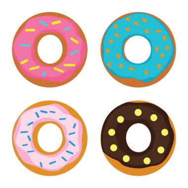 Donut Koleksiyonu Lezzetli Tatlı Yemekler