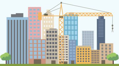 Gökdelenler Gökdelenler Gökdelen Kule Crane İnşaat ile Şehir Manzarası