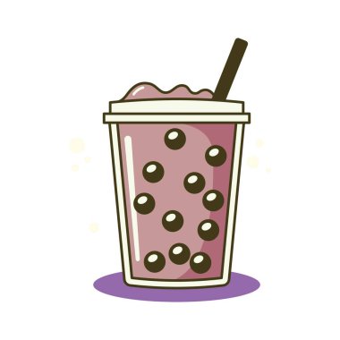 Taze Lezzetli Üzümlü Boba Köpük İçeceği Bardakta İçecek