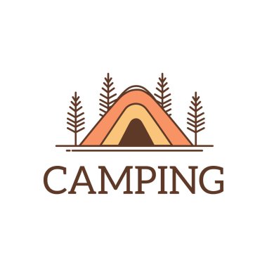 Kamp Kampının Logo Tasarımı Ormanda Macera Araştırması