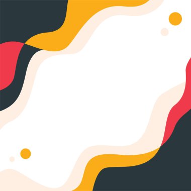 Beyaz Boş Alan ile Renkli Soyut Su Sıvı Çerçeve Arkaplanı