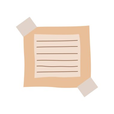 Basit Boş Kahverengi Kağıt Yapışkan Not Defteri Not Defteri Kırtasiyesi