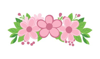 Güzel Romantik Pembe Çiçek Taç Dekorasyonu