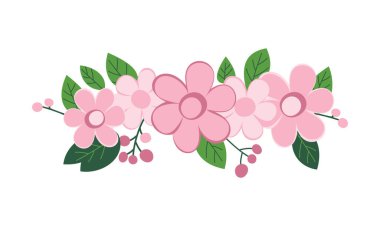 Güzel Romantik Pembe Çiçek Taç Dekorasyonu