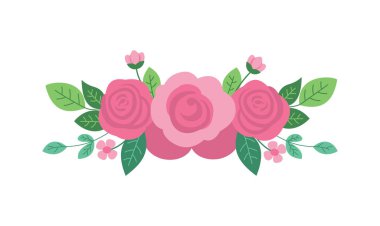 Güzel Kız Pembe Gül Çiçeği Çiçek Taç Düzenleme Dekorasyonu