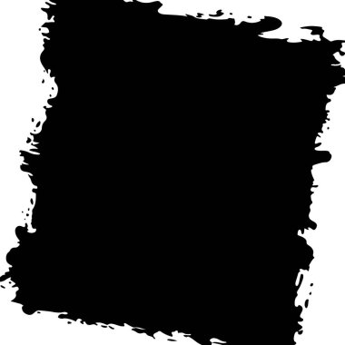 Özet Siyah Mürekkep Lekesi Sert Kırsal Kare Kağıt Arkaplanı Kopya Boşluğu