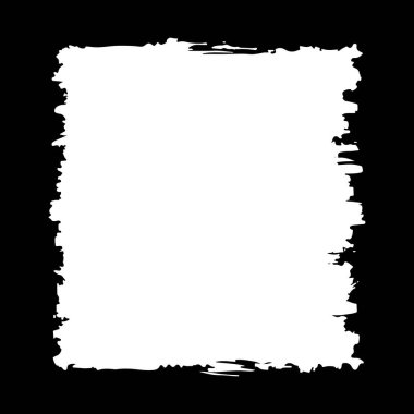 Soyut Siyah Mürekkep Lekesi Kırsal Kare Çerçeve Arkaplanı Açık Kopyalama Boşluğu