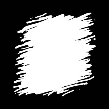 Kare Siyah Eğik Fırça Vuruşu Sert Çerçeve Arkaplanı Beyaz Kopya Boşluğu