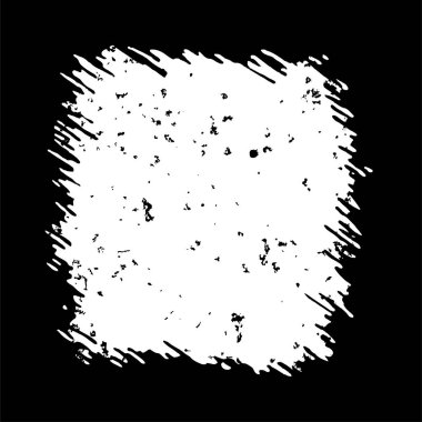 Kare Siyah Eğik Fırça Vuruşu Sert Çerçeve Arkaplanı Beyaz Kopya Boşluğu