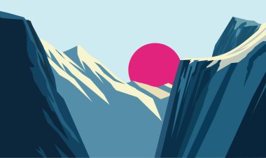 Rocky Cliff Dağı Tepesi Doğa Manzarası Güneşle Parlak Gökyüzünde Macera