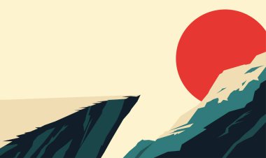 Rocky Cliff Tepesi Doğa Manzarası Güneşle Günbatımı Gökyüzünde Macera