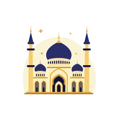 Ortadoğu 'da Altın İslam Camii Dış İnşaat Manzarası