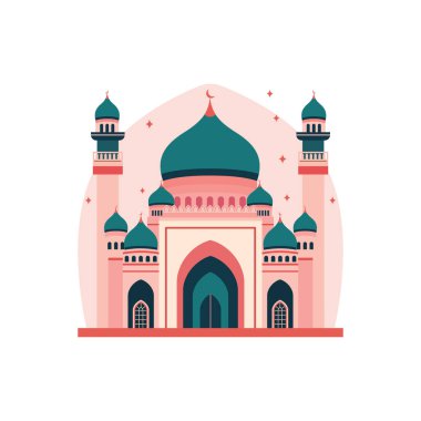 Ortadoğu 'daki Güzel İslami Cami Dış İnşaat Manzarası