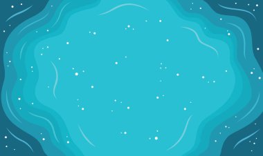 Huzurlu ve Huzurlu Göl 'ün Sakin Derin Mavi Merkezi' nin Havadan Üst Görünümü 