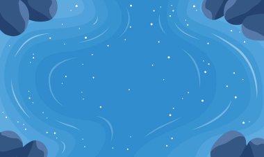 Huzurlu ve Huzurlu Göl 'ün Sakin Derin Mavi Merkezi' nin Havadan Üst Görünümü 