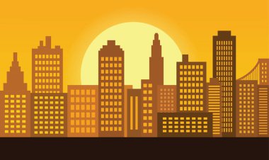 City Buildings Stand Still as Soft Evening Light Quietly Across the Urban Landscape