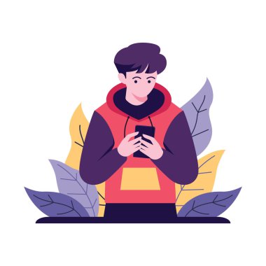 Çocuk Derinden Mesaja Bakıyor