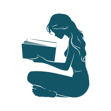 Yerde Otururken Kitap Okuyan Kız