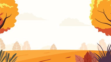 Boş Şehir Bahçesinde Huzurlu Sonbahar Sahnesi