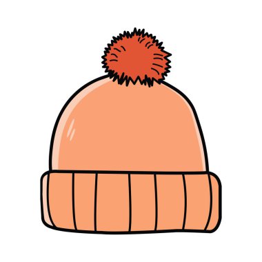 Pom Pom 'lu Sıcak Renkli Fasulye Şapka