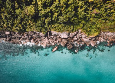 Büyük ada Ilha Grande Abraao plajı Angra dos Reis, Rio de Janeiro, Brezilya. San Antonio Sahili Praia San Antonio Lopes Mendes Plajı. 