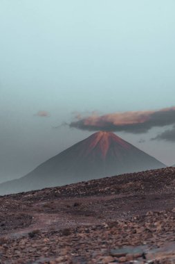 Valle de la Luna Ay Vadisi 'nin güzel manzarası San Pedro de Atacama Çölü Şili. Yüksek kalite fotoğraf