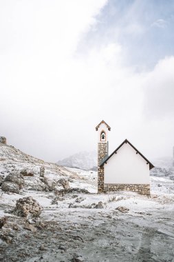 Small Church at Tre Cime Dreizinnen Dolomites Sud Tirol Italy. High quality photo