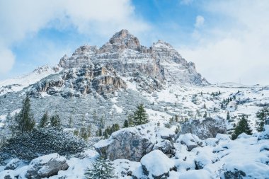 Panoramic View in the Dolomites South Tyrol Italy Tre Cime di Lavaredo. High quality photo
