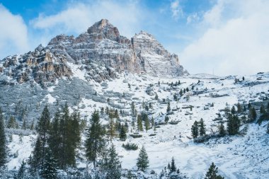 Panoramic View in the Dolomites South Tyrol Italy Tre Cime di Lavaredo. High quality photo