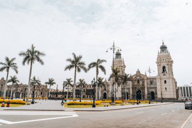 Lima, Peru - January 20, 2023: Political Protests and demonstrations with flags on the streets of Lima. High quality photo