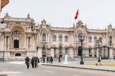 Lima, Peru - January 20, 2023: Protests on the streets of Lima San Martin Square. High quality photo