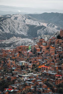 Amazing Panoramic View of Capital of Bolivia La Paz South America El Alto. High quality photo