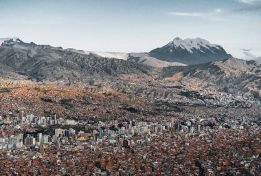 Amazing Panoramic View of Capital of Bolivia La Paz South America El Alto. High quality photo