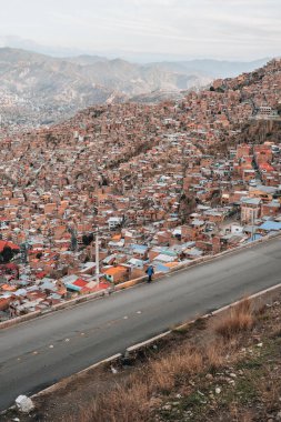 Amazing Panoramic View of Capital of Bolivia La Paz South America El Alto. High quality photo