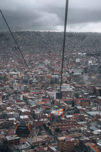 Дивовижний Панорамний Вид Столиці Болівії Пас Південної Америки Ель Альто Стокова Картинка