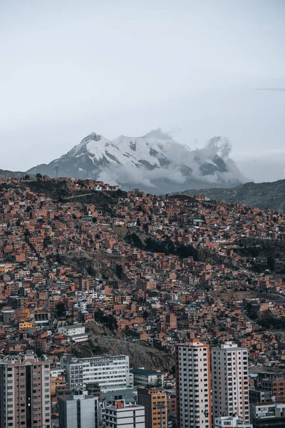 Дивовижний Панорамний Вид Столиці Болівії Пас Південної Америки Ель Альто Ліцензійні Стокові Фото