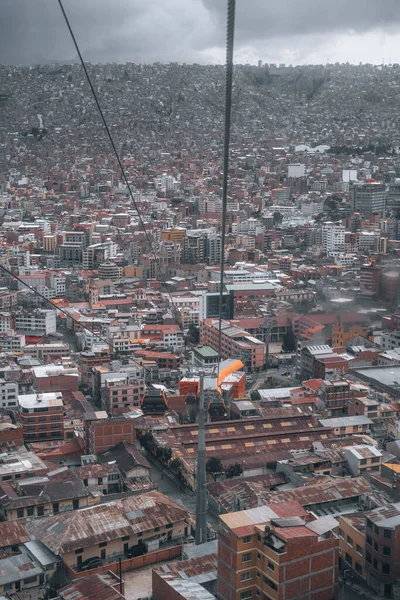Amazing Panoramic View Capital Bolivia Paz South America Alto High lizenzfreie Stockfotos