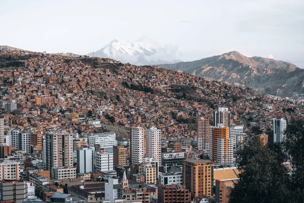 Amazing Panoramic View Capital Bolivia Paz South America Alto High Стоковое Фото
