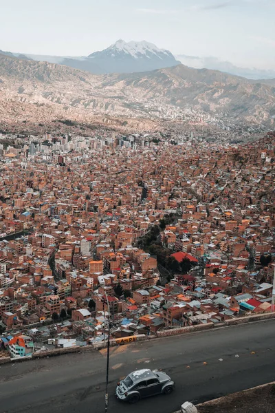Amazing Panoramic View Capital Bolivia Paz South America Alto High Стоковое Фото