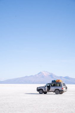 Photo of Car Bolivia Salar de Uyuni Salt Flats. High quality photo