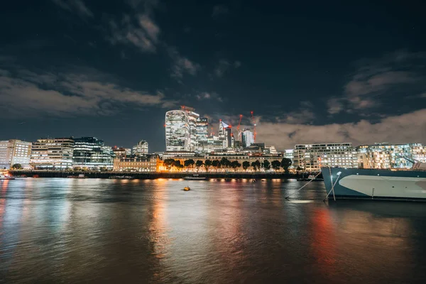 Gece Boyunca Londra Nın Bölgesinde Ngiltere Uzun Süre Maruz Kaldık — Stok fotoğraf