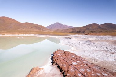 Piedras Rojas Kızıl Kayalar Gölü, San Pedro de Atacama Şili. Yüksek kalite fotoğraf