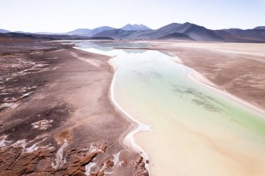 Piedras Rojas Kızıl Kayalar Gölü, San Pedro de Atacama Şili. Yüksek kalite fotoğraf