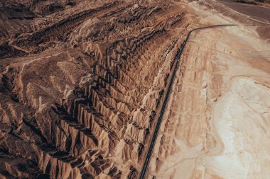 Valle de la Luna Ay Vadisi 'nin güzel manzarası San Pedro de Atacama Çölü Şili. Yüksek kalite fotoğraf