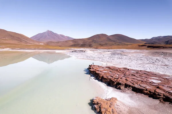 Piedras Rojas Kızıl Kayalar Gölü, San Pedro de Atacama Şili. Yüksek kalite fotoğraf